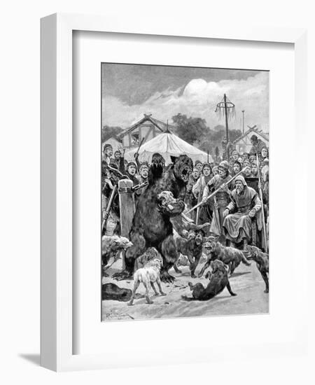 Bear-Baiting in Saxon Times-Richard Caton Woodville II-Framed Giclee Print