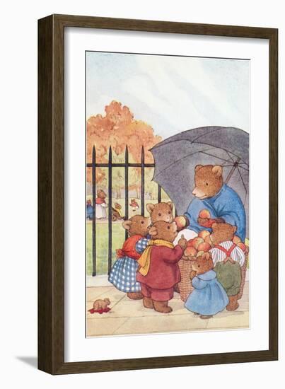 Bear Family at the Park-null-Framed Art Print