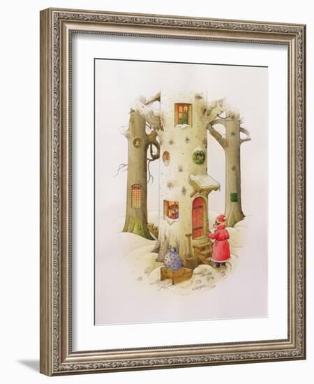 Bear Father Christmas, 1999-Kestutis Kasparavicius-Framed Giclee Print