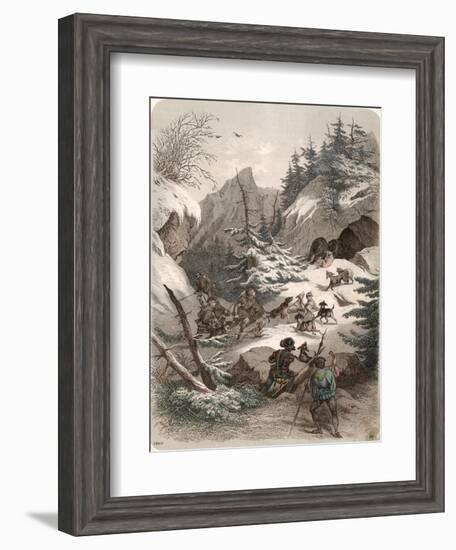 Bear Hunt Medieval-null-Framed Art Print