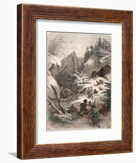 Bear Hunt Medieval-null-Framed Art Print