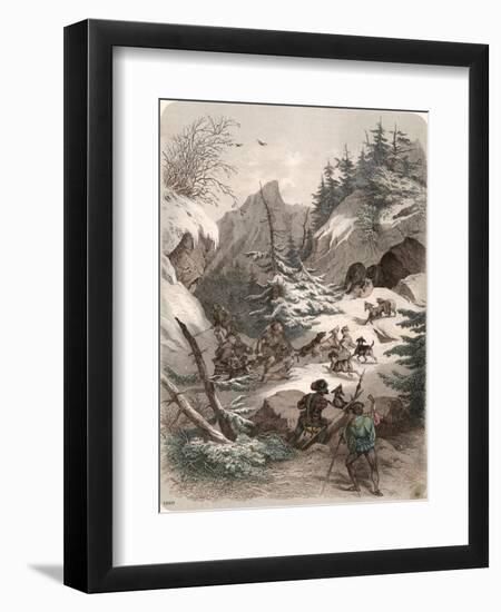 Bear Hunt Medieval-null-Framed Art Print