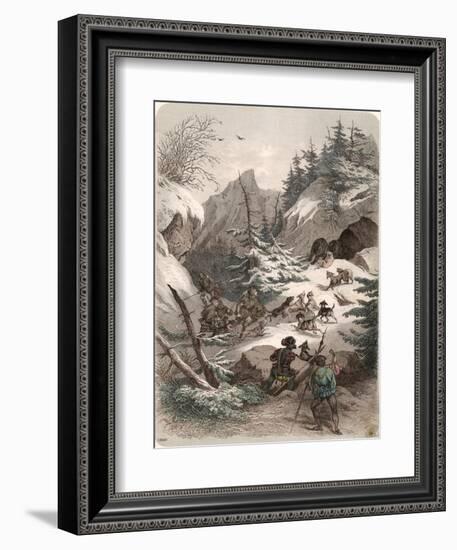 Bear Hunt Medieval-null-Framed Art Print