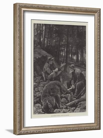 Bear-Hunters in Montana, Victors and Vanquished-Richard Caton Woodville II-Framed Giclee Print