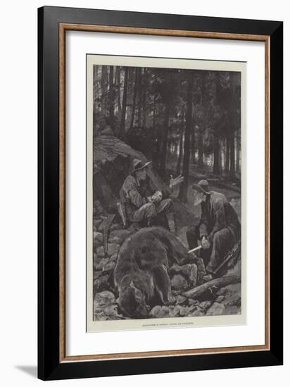 Bear-Hunters in Montana, Victors and Vanquished-Richard Caton Woodville II-Framed Giclee Print