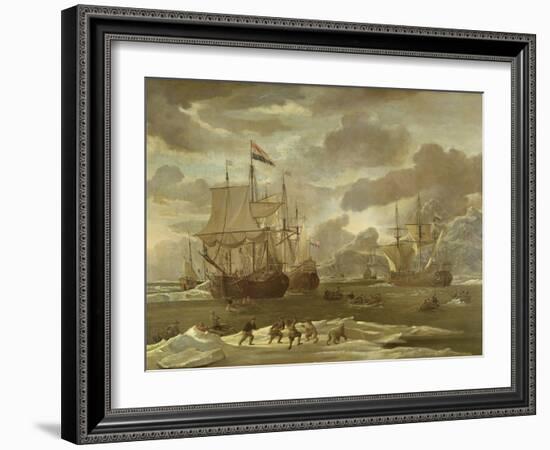 Bear Hunting in the Arctic-Abraham Storck-Framed Giclee Print