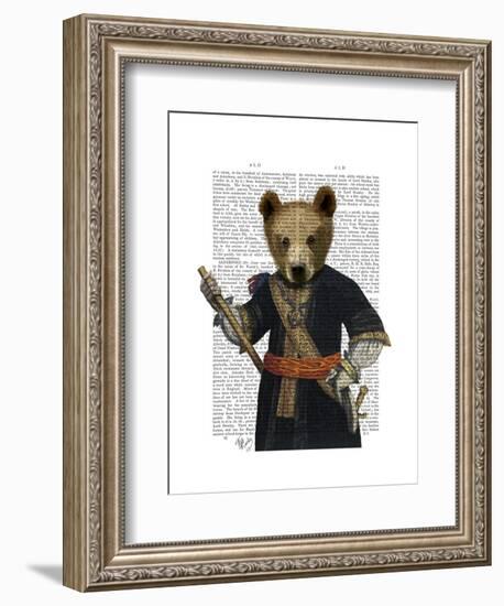 Bear in Blue Robes-Fab Funky-Framed Art Print