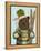 Bear in Christmas Sweater-Fab Funky-Framed Stretched Canvas