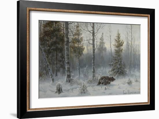 Bear in the Winter Forest, 1907-Count Vladimir Leonidovich Muravyov-Framed Giclee Print