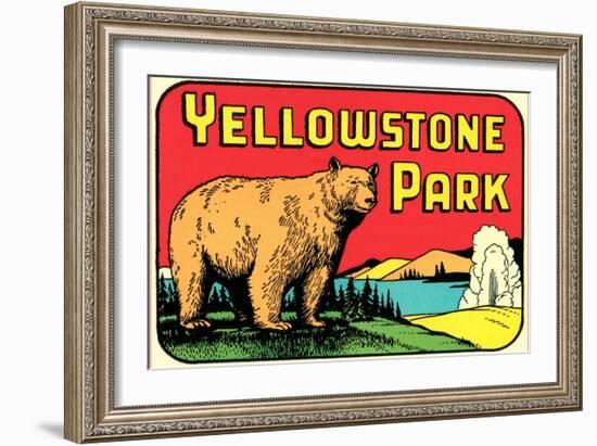 Bear in Yellowstone Park-null-Framed Art Print