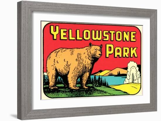 Bear in Yellowstone Park-null-Framed Art Print