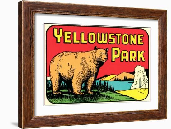 Bear in Yellowstone Park-null-Framed Art Print