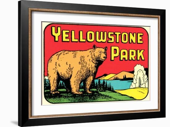 Bear in Yellowstone Park-null-Framed Art Print