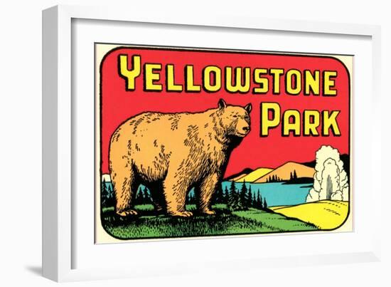 Bear in Yellowstone Park-null-Framed Art Print