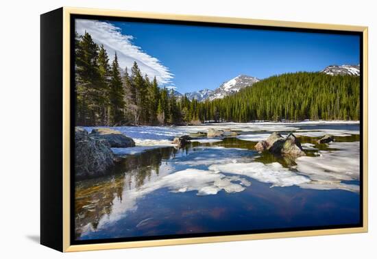 Bear Lake at the Rocky Mountain National Park, Colorado, USA-Nataliya Hora-Framed Premier Image Canvas