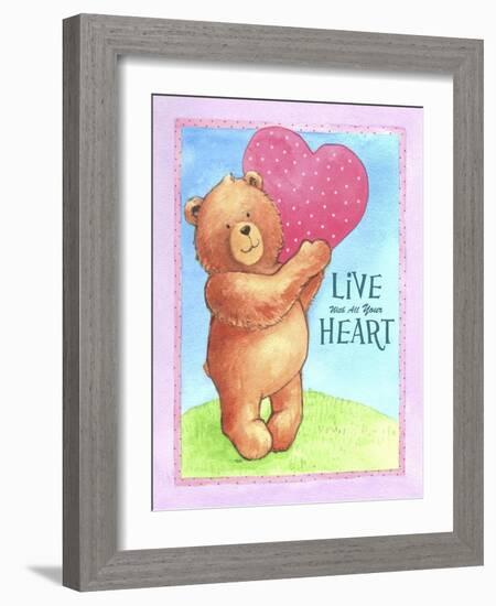 Bear Live with Heart-Melinda Hipsher-Framed Giclee Print