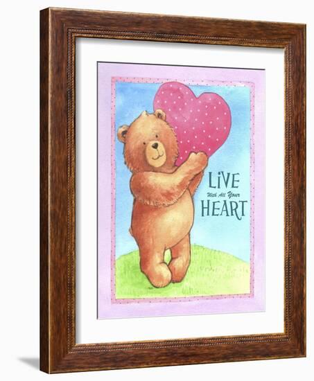 Bear Live with Heart-Melinda Hipsher-Framed Giclee Print