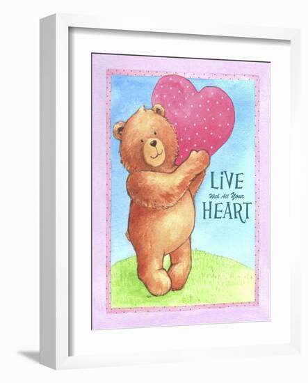 Bear Live with Heart-Melinda Hipsher-Framed Giclee Print
