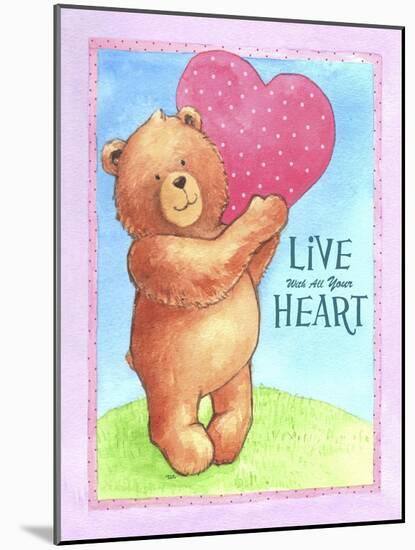 Bear Live with Heart-Melinda Hipsher-Mounted Giclee Print