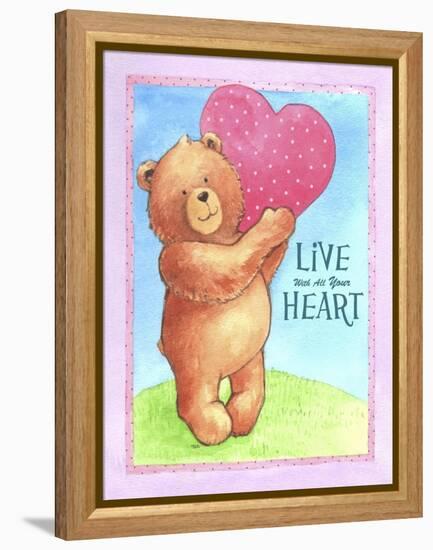 Bear Live with Heart-Melinda Hipsher-Framed Premier Image Canvas