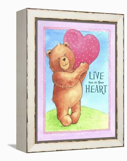 Bear Live with Heart-Melinda Hipsher-Framed Premier Image Canvas