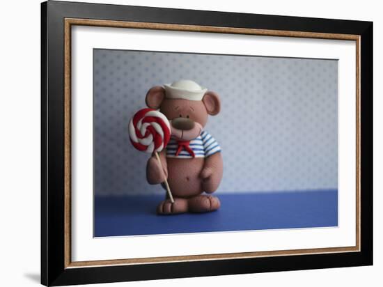 Bear Lollipop Sailor-null-Framed Photographic Print