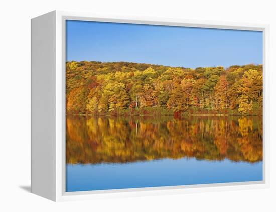 Bear Mountain State Park in autumn-Rudy Sulgan-Framed Premier Image Canvas