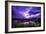 Bear Mountain State Park, New York - Purple Sky and Lightning-Lantern Press-Framed Art Print