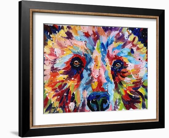 Bear Multicolour-Sarah Stribbling-Framed Premium Giclee Print