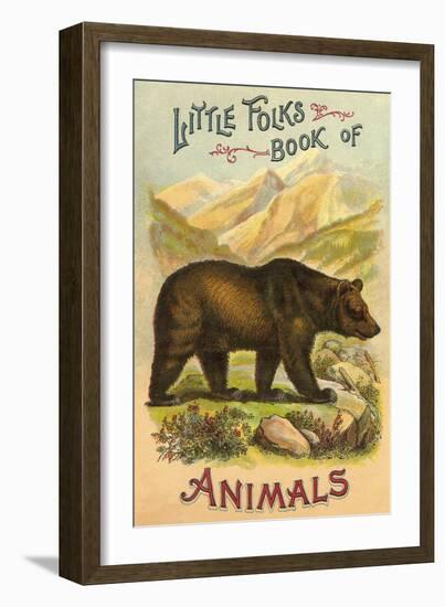 Bear on Book Cover--Framed Art Print