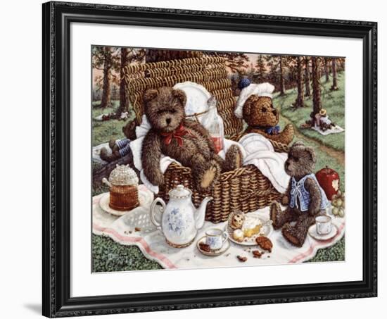 Bear's Picnic-Janet Kruskamp-Framed Art Print