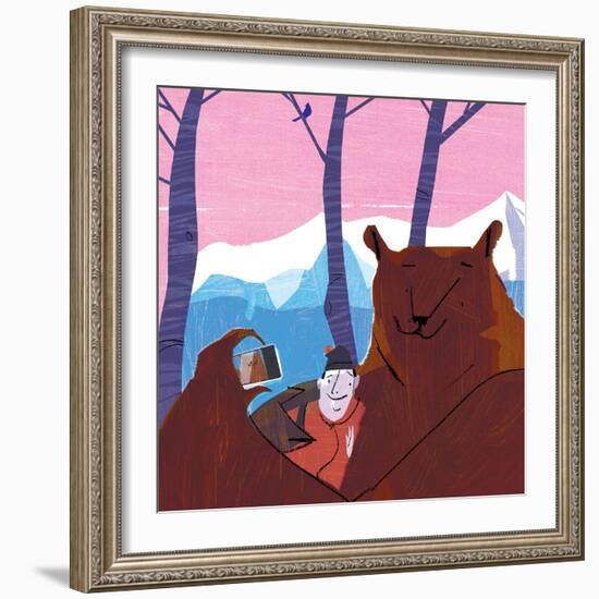 Bear Selfie-A Richard Allen-Framed Giclee Print