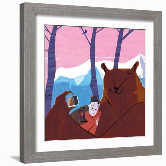 Bear Selfie-A Richard Allen-Framed Giclee Print