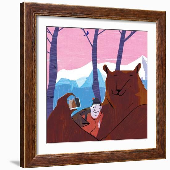 Bear Selfie-A Richard Allen-Framed Giclee Print
