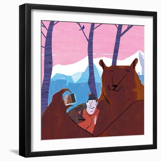 Bear Selfie-A Richard Allen-Framed Giclee Print