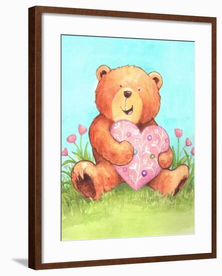 Bear with Heart-Melinda Hipsher-Framed Giclee Print