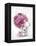 Bear with Pink Roses-MAKIKO-Framed Premier Image Canvas