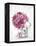 Bear with Pink Roses-MAKIKO-Framed Premier Image Canvas