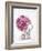 Bear with Pink Roses-MAKIKO-Framed Giclee Print