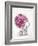 Bear with Pink Roses-MAKIKO-Framed Giclee Print