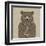 Bear with Tie-null-Framed Art Print