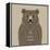 Bear with Tie-null-Framed Stretched Canvas