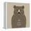 Bear with Tie-null-Framed Stretched Canvas