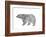 Bear-Peach & Gold-Framed Art Print