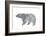 Bear-Peach & Gold-Framed Art Print