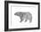 Bear-Peach & Gold-Framed Art Print