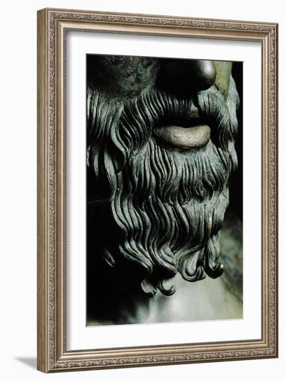 Beard and Lips with Rest of Red Paint: Detail of the Statue of Young Man-Phidias-Framed Giclee Print