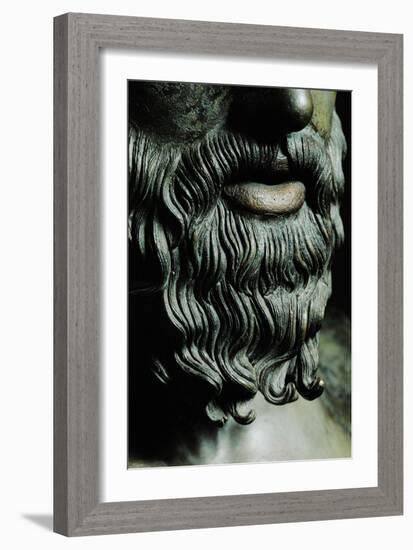 Beard and Lips with Rest of Red Paint: Detail of the Statue of Young Man-Phidias-Framed Giclee Print