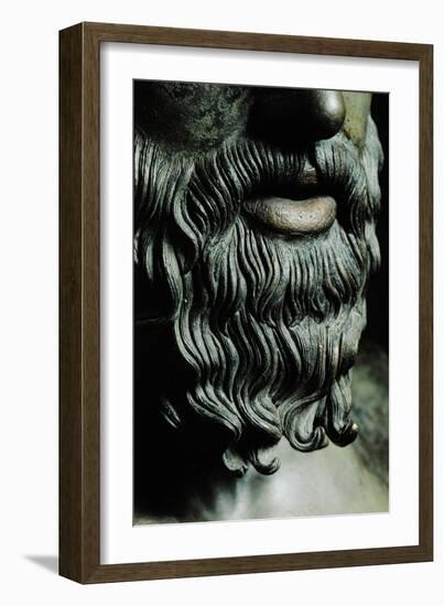 Beard and Lips with Rest of Red Paint: Detail of the Statue of Young Man-Phidias-Framed Giclee Print