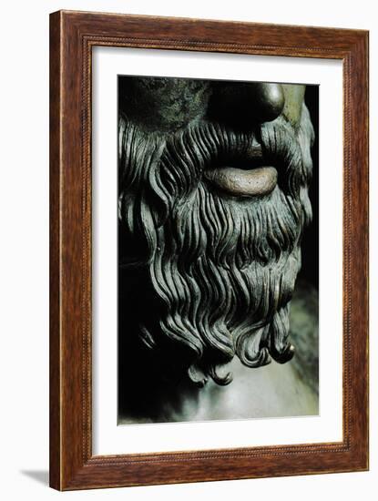 Beard and Lips with Rest of Red Paint: Detail of the Statue of Young Man-Phidias-Framed Giclee Print